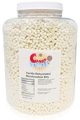 Sarah's Candy Factory Vanilla Mini Dehydrated Marshmallows in Jar - Mini Marshmallow Bits for Hot Cocoa 2.5 Lbs