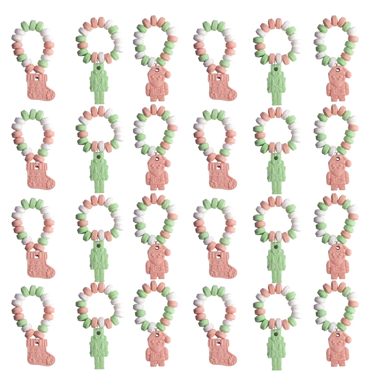 Christmas Candy Bracelets, 24 Individually Wrapped Holiday Treats, Perfect Stocking Stuffer Candies, 10.16 Ounces