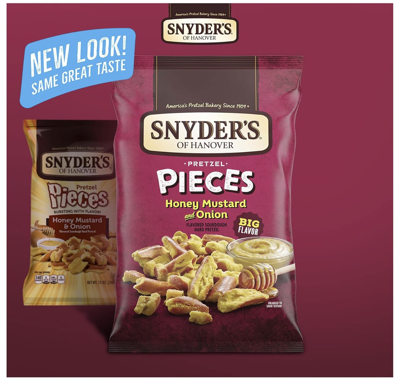 Snyder's of Hanover Pretzel Pieces, Honey Mustard Onion, 2.25 oz Pack of 12 bundled by SUPERDEALS with mystery gift in every order