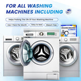 TERFIE Washing Machine Cleaner Pre-Portioned Powder Tablets for Top Load & Front Load Washers, Odor-Removing, Detergent-Buildup Dissolving