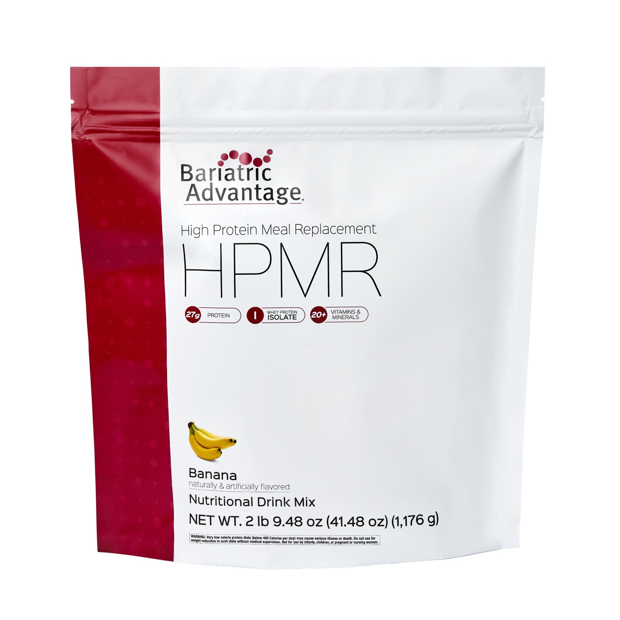 Bariatric Advantage High Protein Meal Replacement Drink Mix, Protein Powder Whey Isolate for Gastric Bypass and Sleeve Gastrectomy Patients, 27g