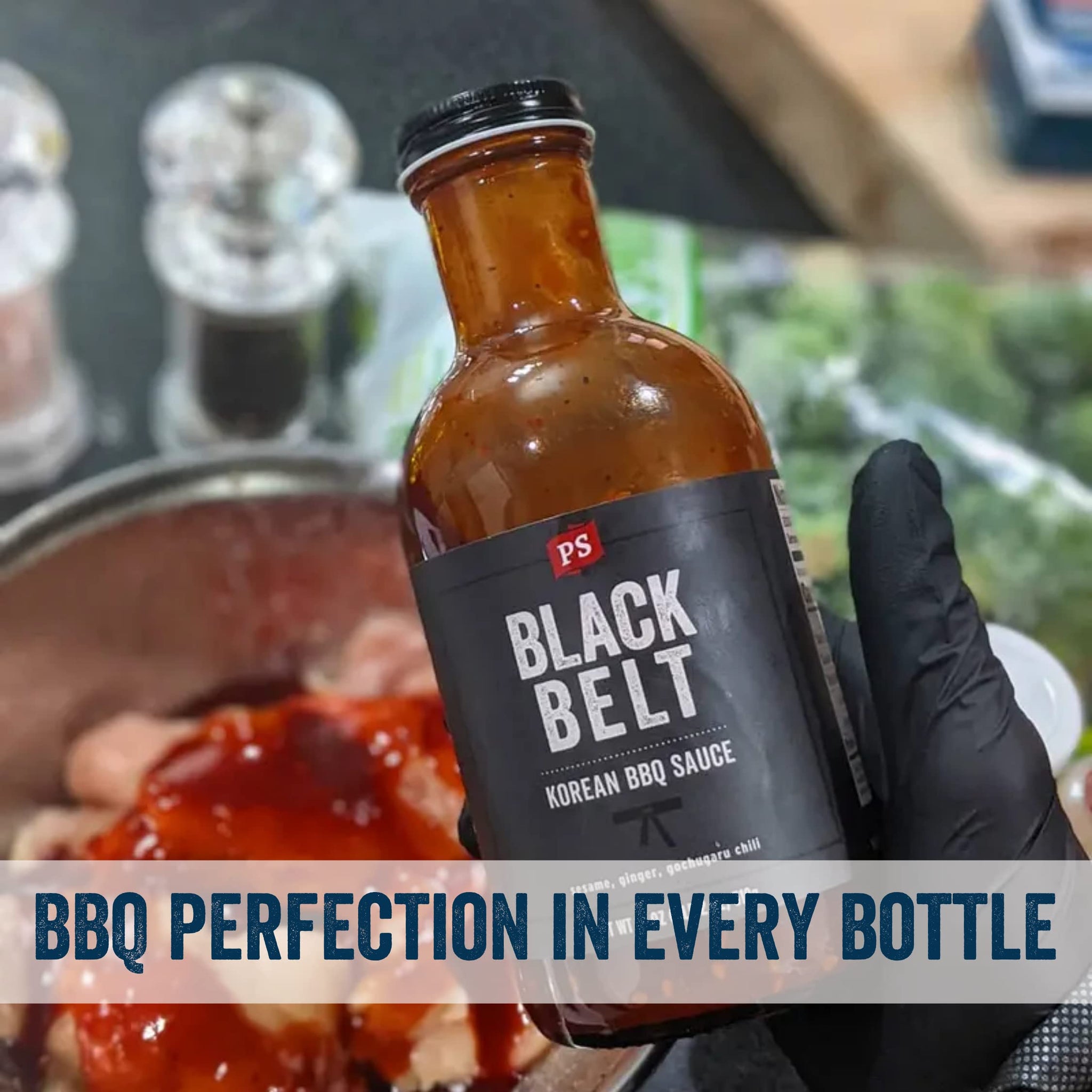 PS Seasoning Blackbelt Korean BBQ Sauce - All-Purpose Marinade, Glaze, Baste, and Dip - Savory Grilling Sauce for Korean BBQ, Bulgogi, Beef Short
