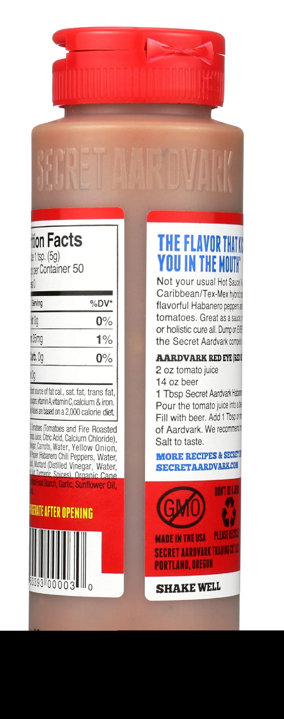 Secret Aardvark Habanero Hot Sauce, Non-GMO, Low Sugar, 3-Pack 8 fl oz