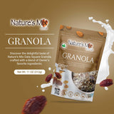 Nature's Mix - Date Square Granola - Oats, Almonds, Dates, Dried Apple, Coconut - Sweetened with Honey - No Added Sugar or Preservatives - Small
