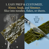 Premium Kombu, 7.05oz Dried Kelp from Hokkaido Japan, No Additives Sun-Dried Seaweed, for Japanese cuisine Seaweed Salad Dashi Stock Miso Soup Rice