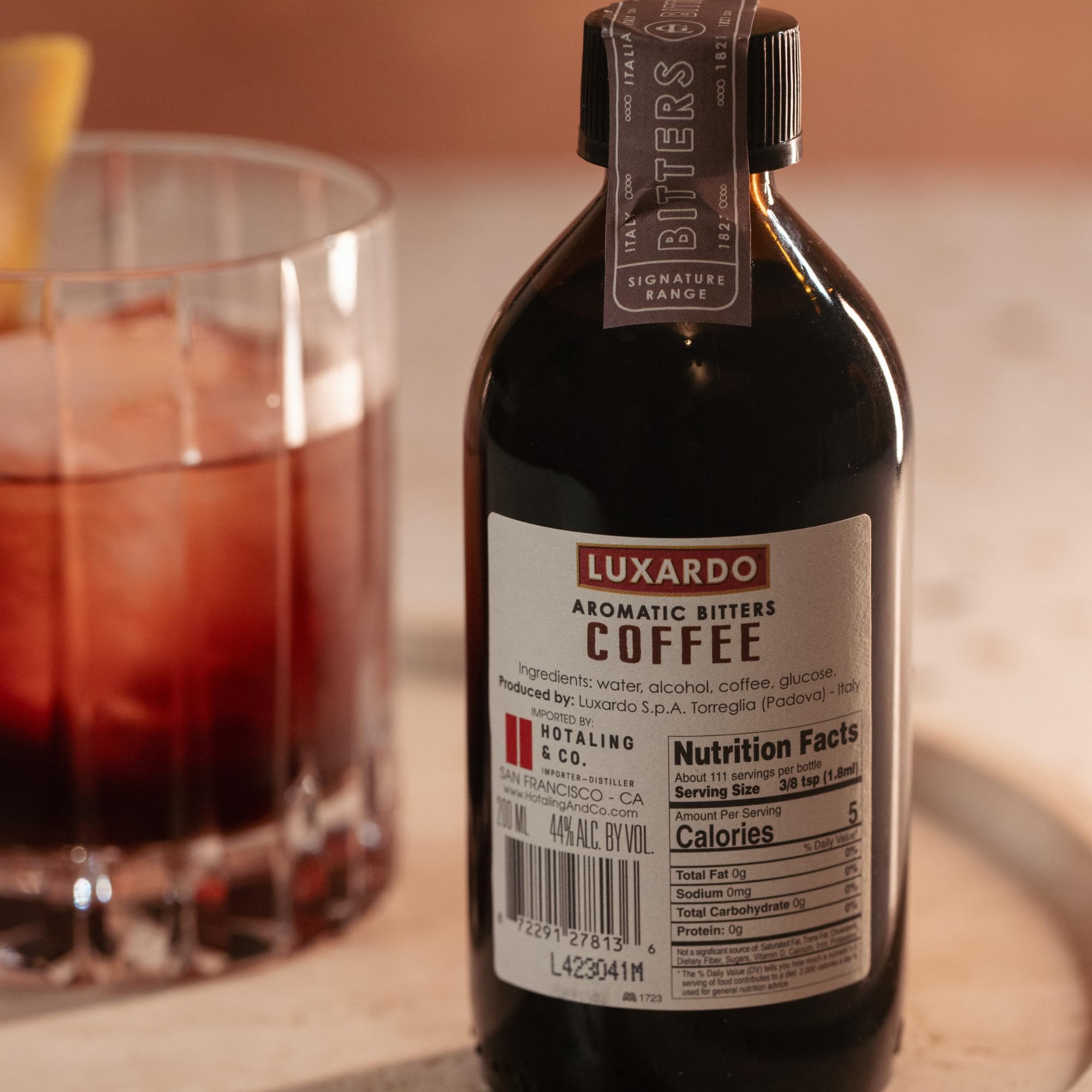 Luxardo Aromatic Infused Cocktail Bitters | Product of Italy | Versatile and Essential Ingredients for Drinks, 200 ml (Coffee)