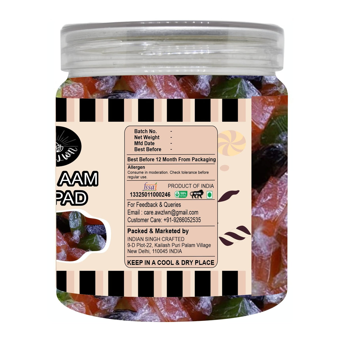 Awzlwn Indian Taste Candy (8.81 OZ / 250 GM, Mix Aam Papad)
