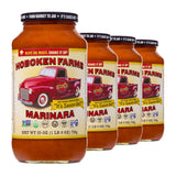Hoboken Farms Marinara Sauce - No Sugar Added, Non-GMO, Preservative-Free, Low Carb, Keto - Better For You Pasta Sauce! (25 Fl Oz, Pack of 4)