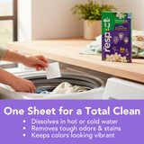 The Respect Co. Travel Laundry Detergent Sheets - Enzyme-Based Dissolvable Washing Machine Sheets - Phosphate & Plastic Free Laundry Detergent - Up