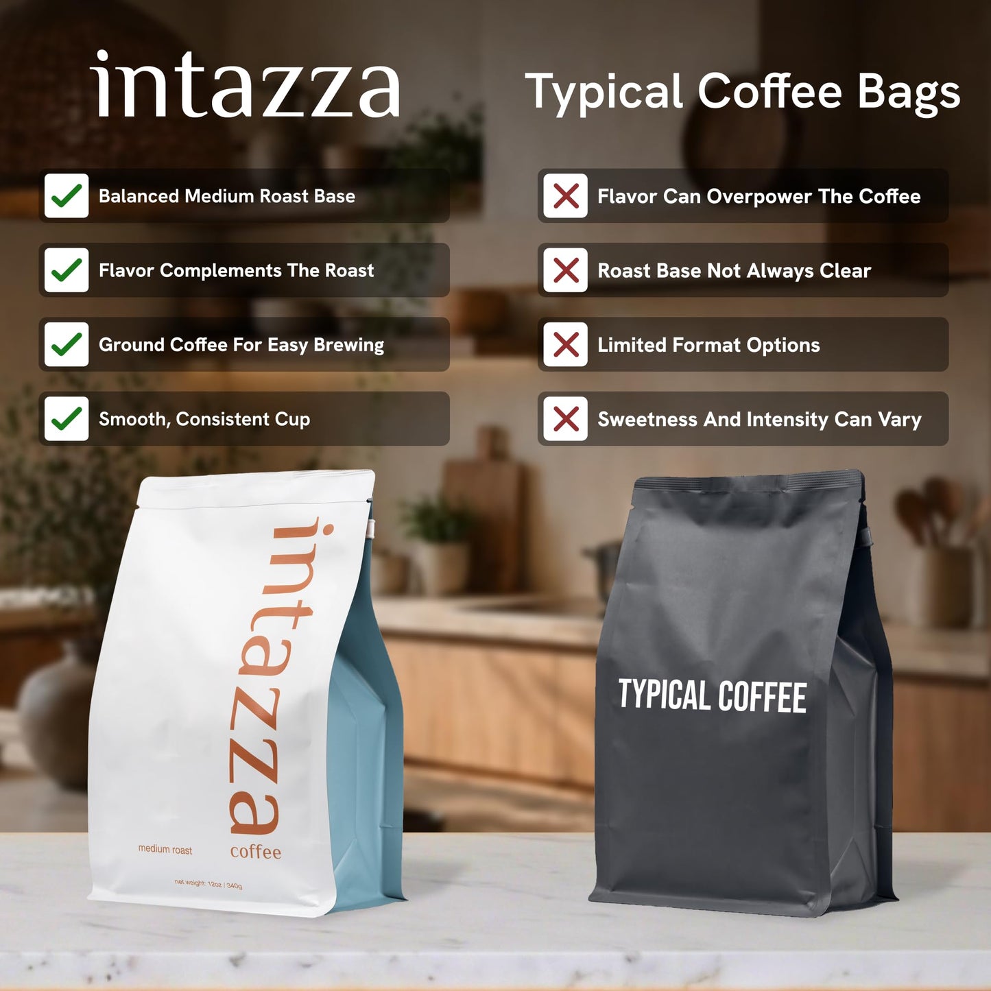 Intazza Ground Coffee, Cafe De Olla Medium Roast Coffee Ground, 100 Percent Arabica, Cozy Spiced Flavor Profile That Complements The Roast, For Coffee