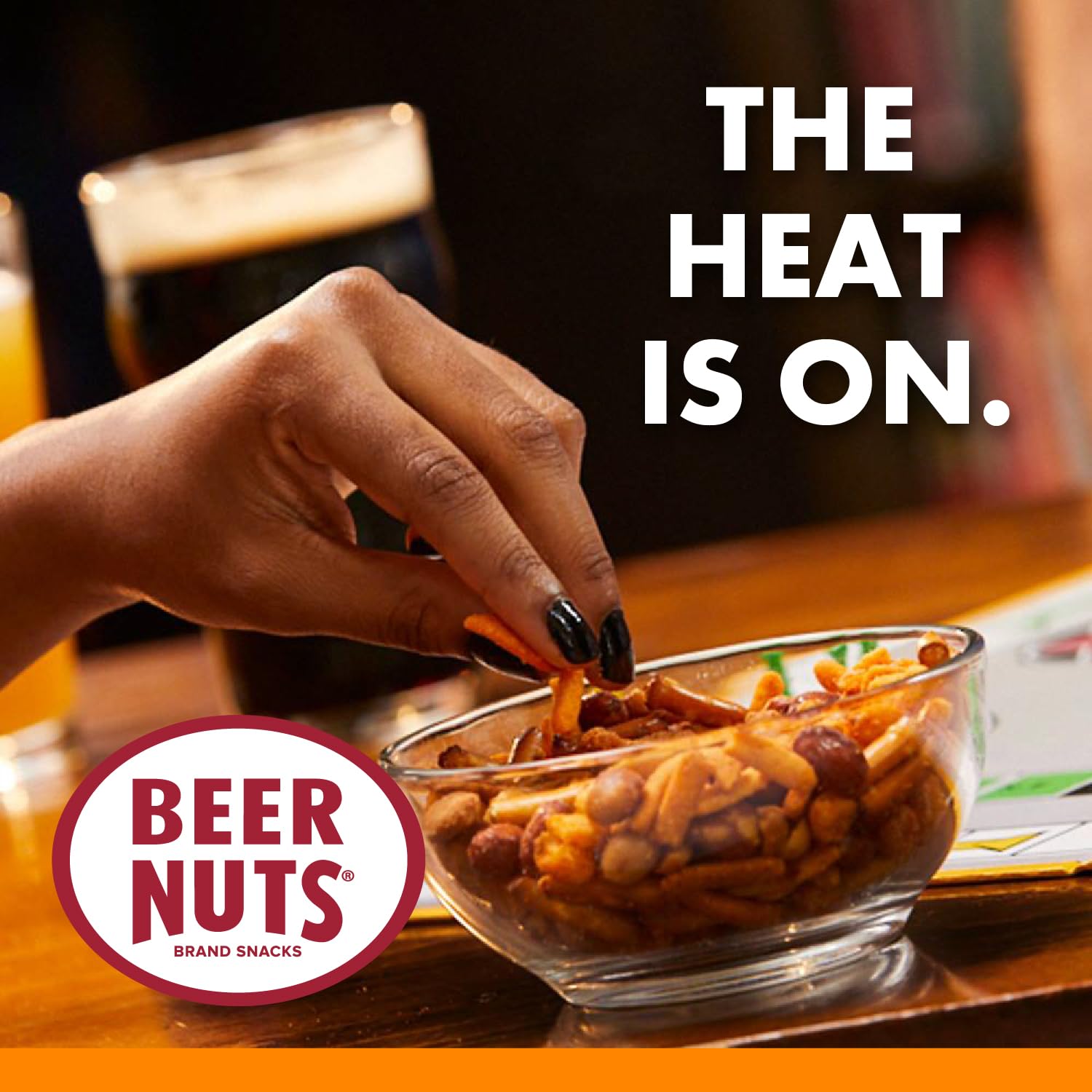 Beer Nuts Habanero Bar Mix, Fiery Hot Habanero Mix Of Peanuts, Corn Sticks & Insane Grain, Spicy Bar Mix for Any Party, Resealable Jar (28oz