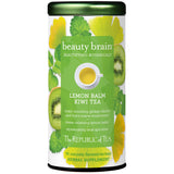 The Republic of Tea - Beauty Brain Beautifying Botanicals Lemon Balm Kiwi Tea, 36 Tea Bags, Herbal Blend, Caffeine Free, Gluten Free