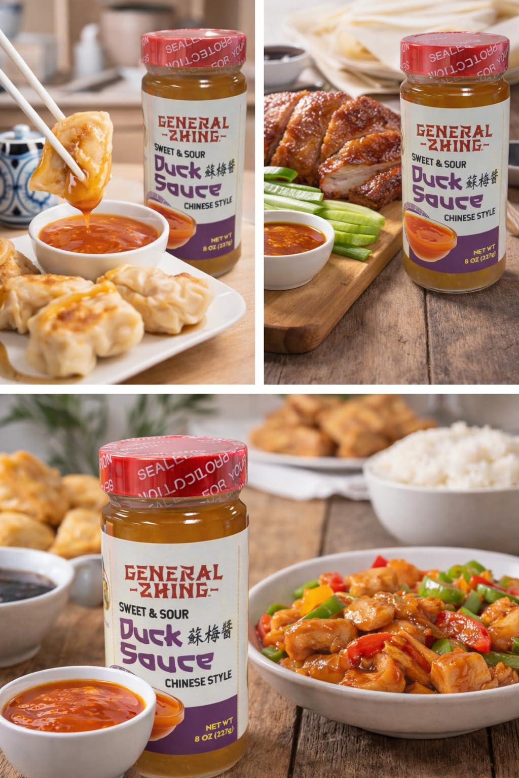 General Zhing Chinese Sweet & Sour Sauce - 8 Ounce Jar of Authentic Chinese Duck Sauce (2-pack)