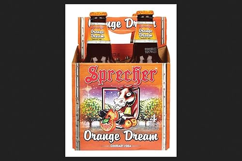 Sprecher Orange Dream Soda 16 oz. 4 pk