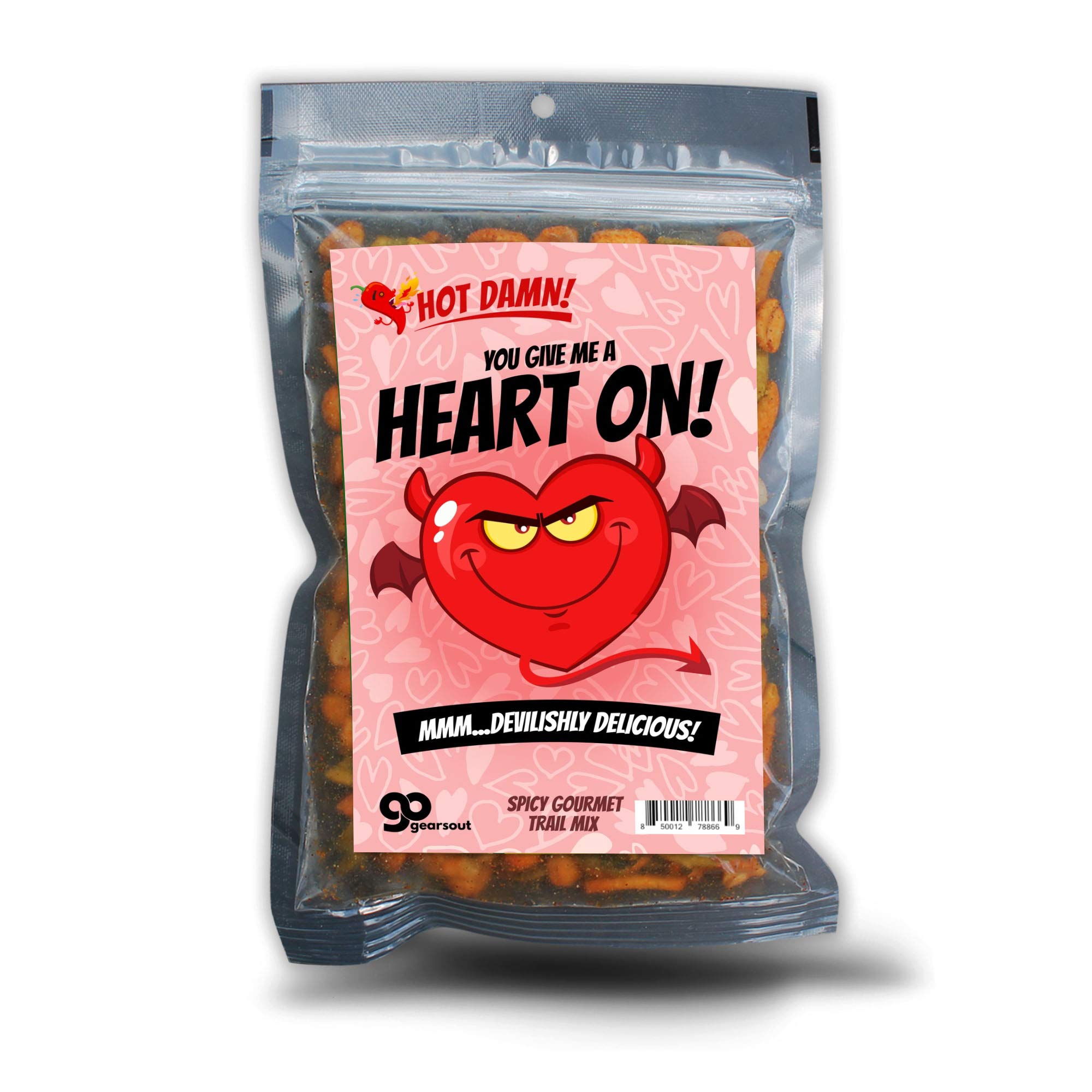 You Give Me A Heart On Trail Mix - Funny Spicy Snack Mix for Adults - Weird Stocking Stuffer, Made in the USA