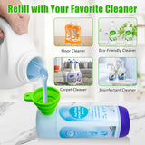 Power Mop Refillable Bottle for Swiffer PowerMop, Empty Reusable Bottle for Power Mop, 26 FL OZ Leak-Proof HDPE Solution Container with 5 Silicone