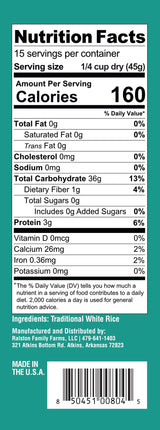 Ralston Family Farms Traditional White Rice, 24 oz Carton: 6 Pack, American Grown, Non-GMO, Naturally Gluten Free