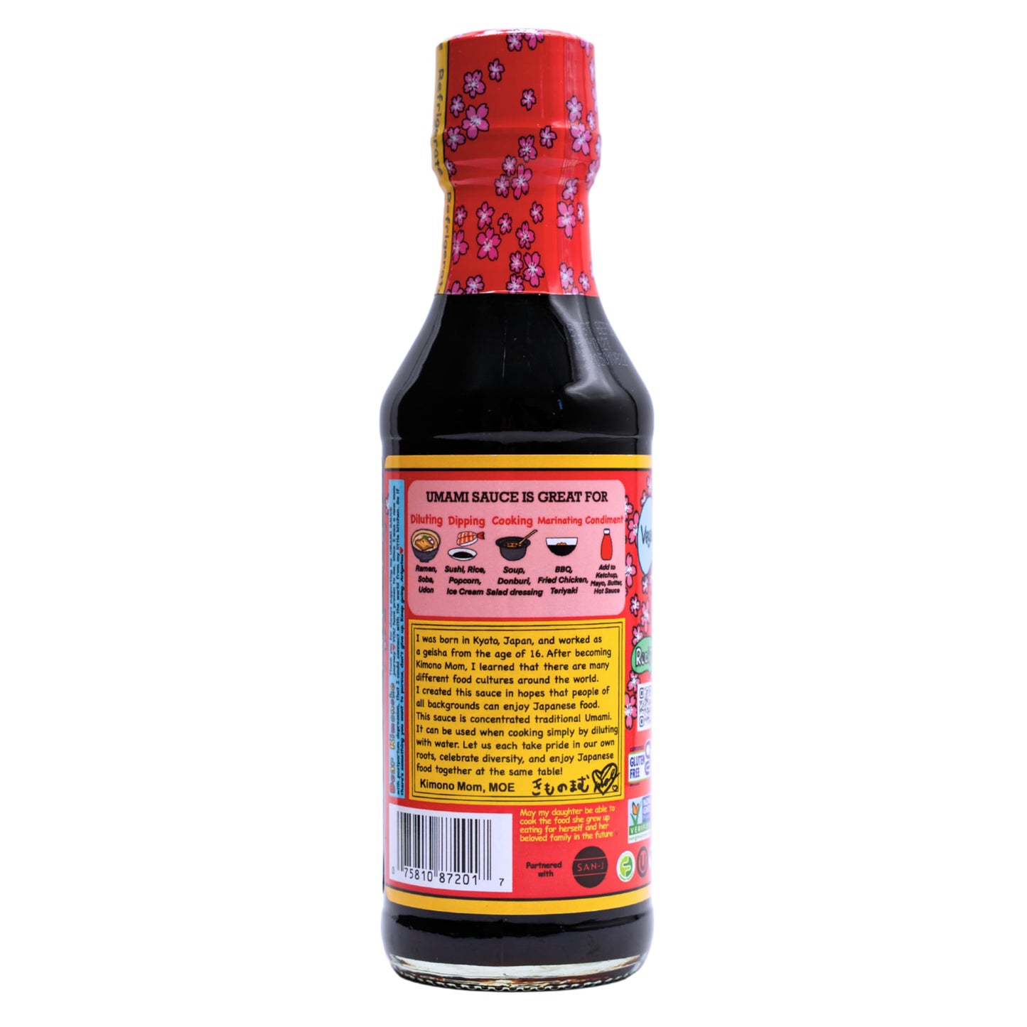 Kimono Mom UMAMI SAUCE, All purpose sauce, Authentic Japanese food, Plant-base, Vegan, Gluten-free, Non alcoholic, No added MSG, Umami seasoning, Made