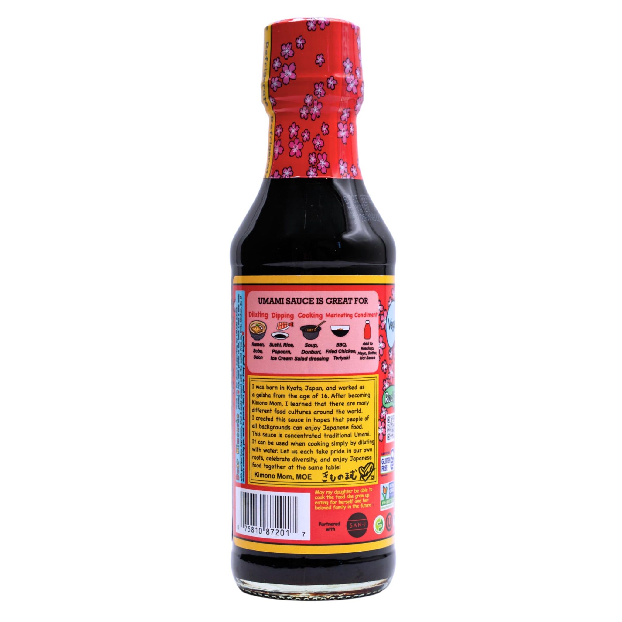 Kimono Mom UMAMI SAUCE, All purpose sauce, Authentic Japanese food, Plant-base, Vegan, Gluten-free, Non alcoholic, No added MSG, Umami seasoning, Made