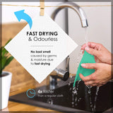 Swedish Dishcloths Cellulose Sponge Cloth - Bulk 10 Pack of Eco-Friendly No Odor Reusable Cleaning Cloths for Kitchen - Absorbent Dish Cloth Hand