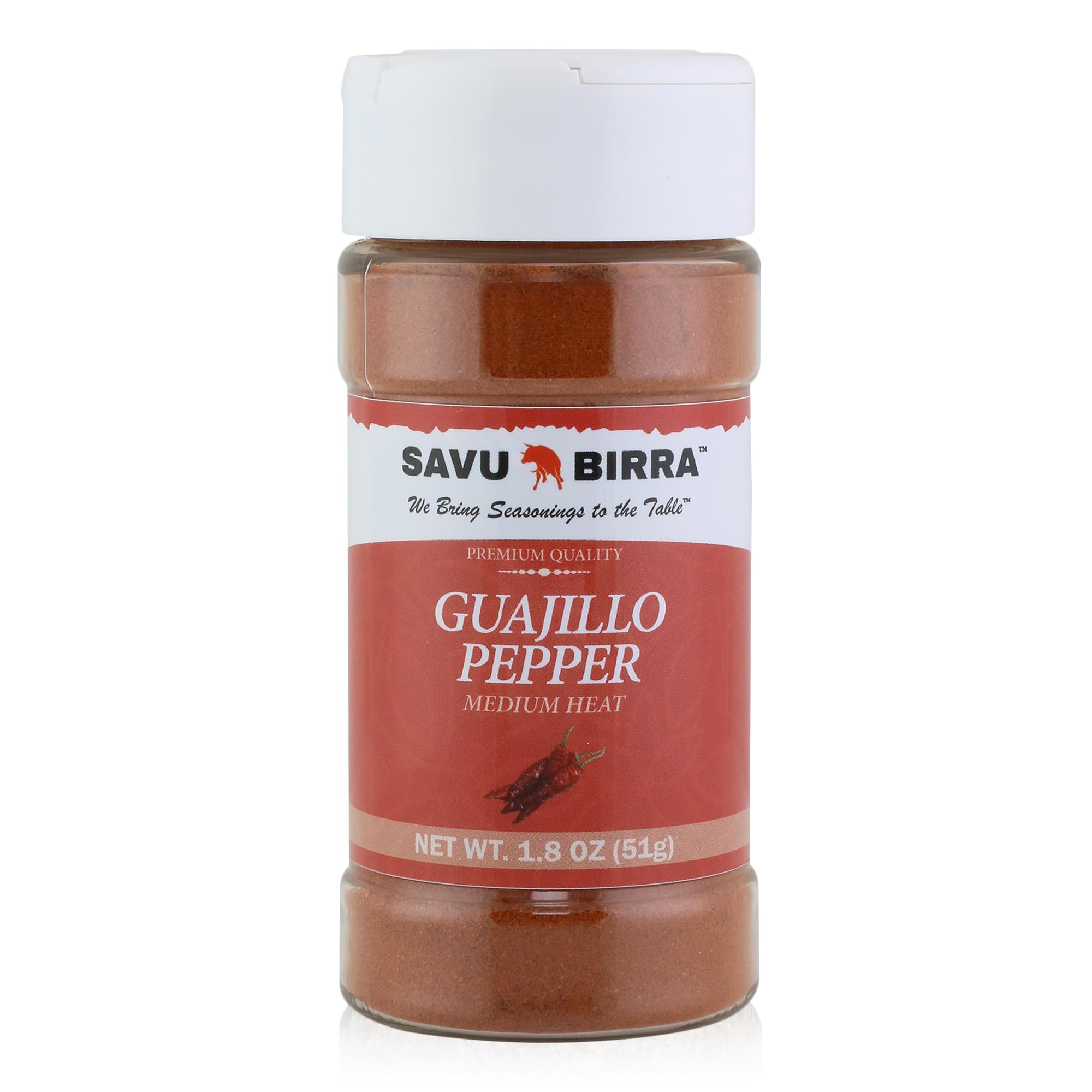 Savu Birra Gourmet Chile Pepper 4 Pack, De Arbol, Serrano, New Mexico Red & Guajillo Chile Pepper Powder