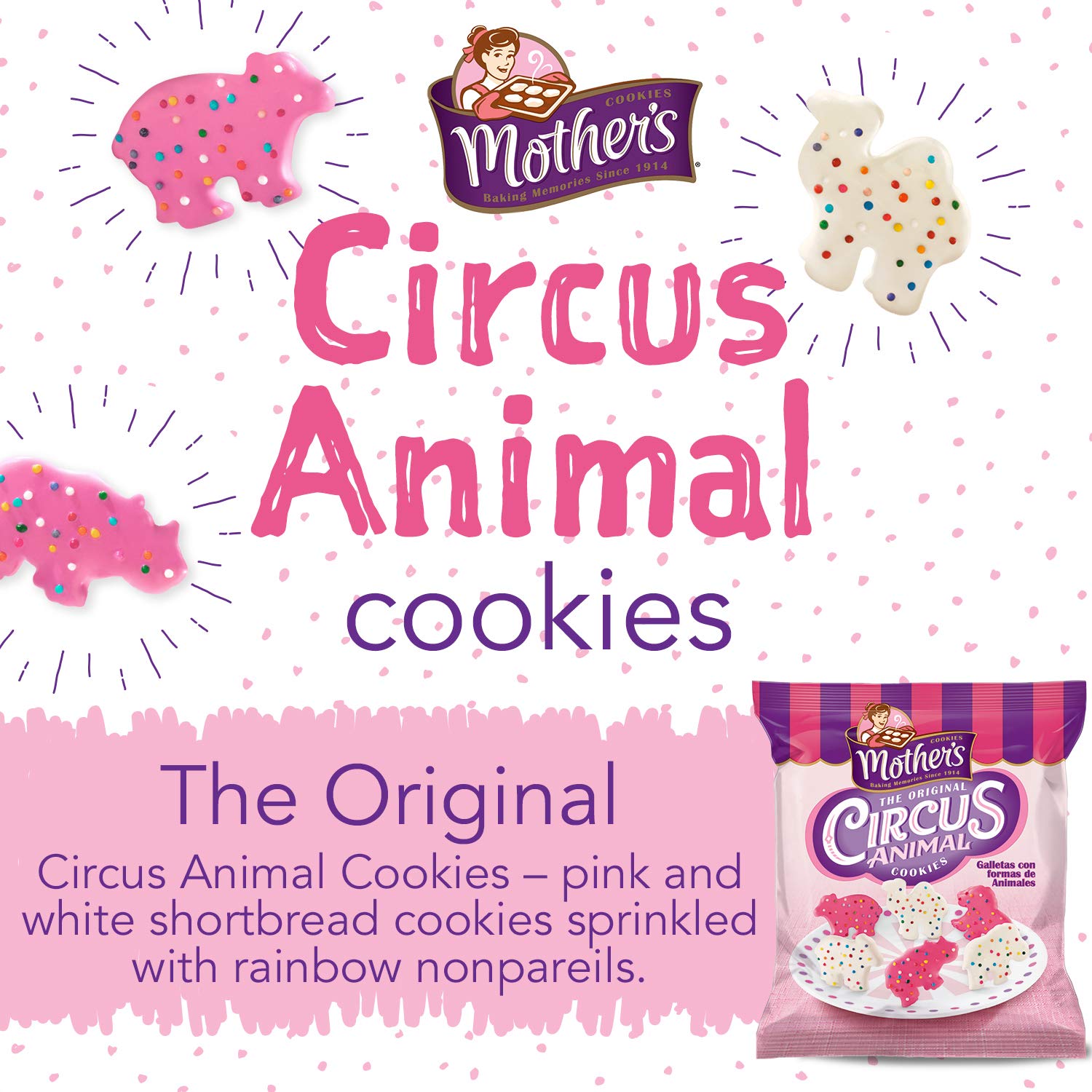 Mother’s Cookies, Original Circus Animal, 20 oz Caddy (20 Pack)