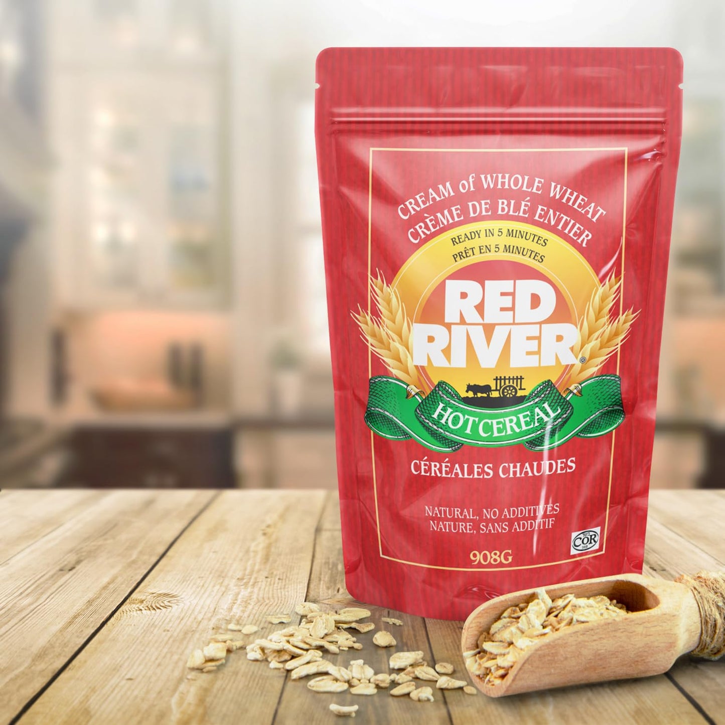 Red River Cereal Cream of Whole Wheat Hot Cereal, High Fiber, 908g 1-Pack