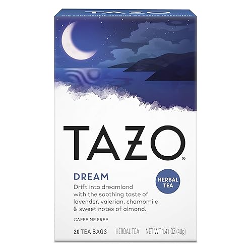Tazo Herbal Tea Bags Soothing Hot Tea Dream Caffeine Free 1.41 oz 20 Tea Bags
