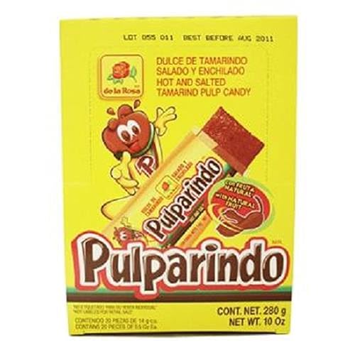 Pulparindo, Tamarind Xtra Hot & Salted, Count 20 (0.5-oz) - Sugar Candy / Grab Varieties & Flavors