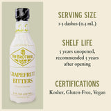 Fee Brothers Grapefruit Cocktail Bitters - Aromatic Cocktail Mixer & Concentrated Flavoring, Gluten Free, Vegan-Friendly, 5 fl oz