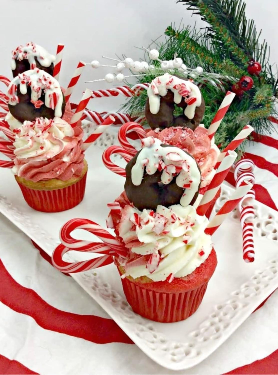 Peppermint Mini Candy Canes (100 Individually Wrapped Candies) Bulk Christmas Candy | Bundled With Free SameDay Shippers FUN Sticker