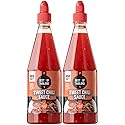 Best of Thailand Sweet Chili Sauce | 2 Bottles of 23.65oz Real Authentic Asian-Brewed Thai Marinade, Dipping Sauce & Glaze for Spring Rolls & Chicken