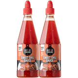 Best of Thailand Sweet Chili Sauce | 2 Bottles of 23.65oz Real Authentic Asian-Brewed Thai Marinade, Dipping Sauce & Glaze for Spring Rolls & Chicken