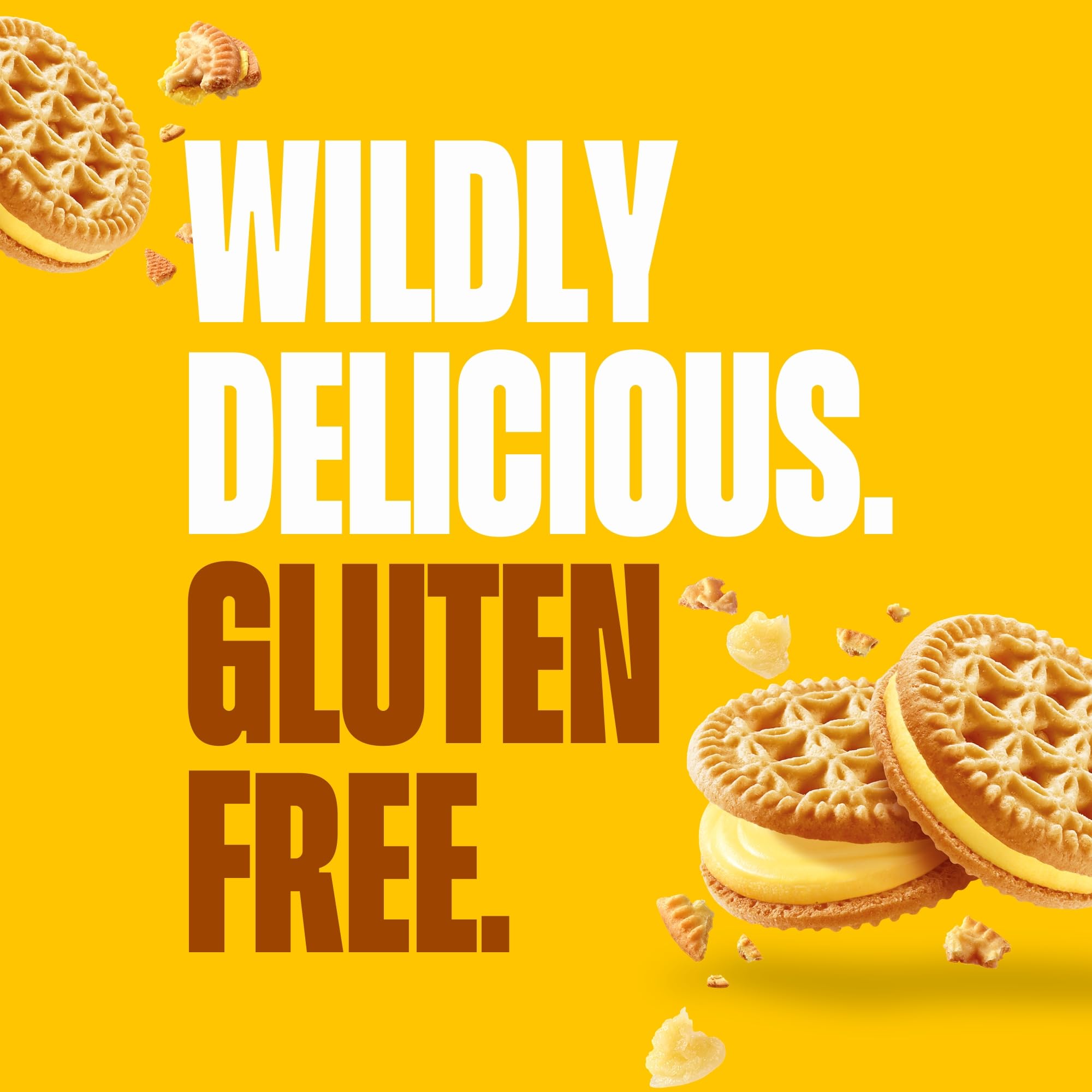 Glutino Gluten Free Lemon Pie Flavored Sandwich Cookies, Gluten Free Snacks, 10.5 oz.
