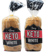 White Keto Bread - Zero NET Carbs - Keto Diet Approved - 2 Loaf Pack (2 x 18oz)