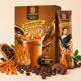 Laura Cordyceps Mushroom Coffee, Vietnamese Instant Coffee 3 in 1, Energy Focus Coffee Mix, 10 Sachets, Strong Coffee Flavor