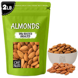 Oh! Nuts Almonds - Dry Roasted Unsalted Almonds - 2 lb - No Salt, No Oil All-Natural Protein - Packed in New York Zip-Seal Bag for Exceptional