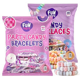 Candy Bracelets & Candy Necklaces - 2 Packs - 68 Count - Bulk Candy Individually Wrapped - Candy for Goodie Bags, Gifting, Party Favors, and Classroom