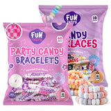 Candy Bracelets & Candy Necklaces - 2 Packs - 68 Count - Bulk Candy Individually Wrapped - Candy for Goodie Bags, Gifting, Party Favors, and Classroom