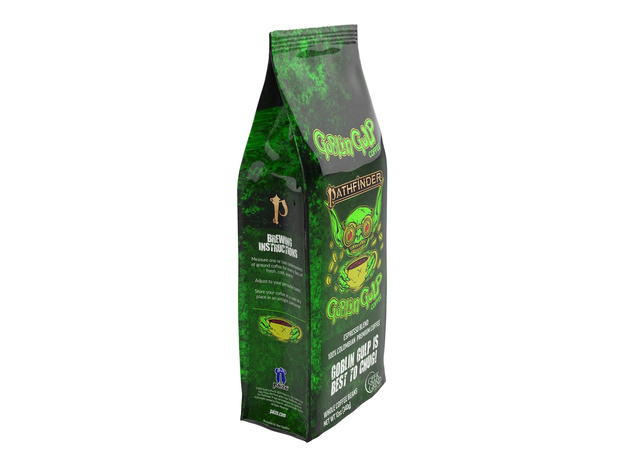 Geek Grind Pathfinder Goblin Gulp Roast Whole Bean Coffee - 12oz Bag