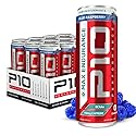 P10 Performance Max Endurance Sugar-Free Drink - 12-Pack, Blue Raspberry, 12oz Cans - Electrolytes, BCAAs, Creatine & 200mg Caffeine