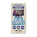 Blue Stripes - Pure Dark Whole Cacao Chocolate Bars, 70% Cacao Bar, Healthy Chocolate, Vegan, No Refined Sugar, Non GMO, Gluten Free, 2.1 OZ