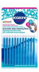 ECOZONE Enzymatic Drain Cleaning Sticks, 12 CT