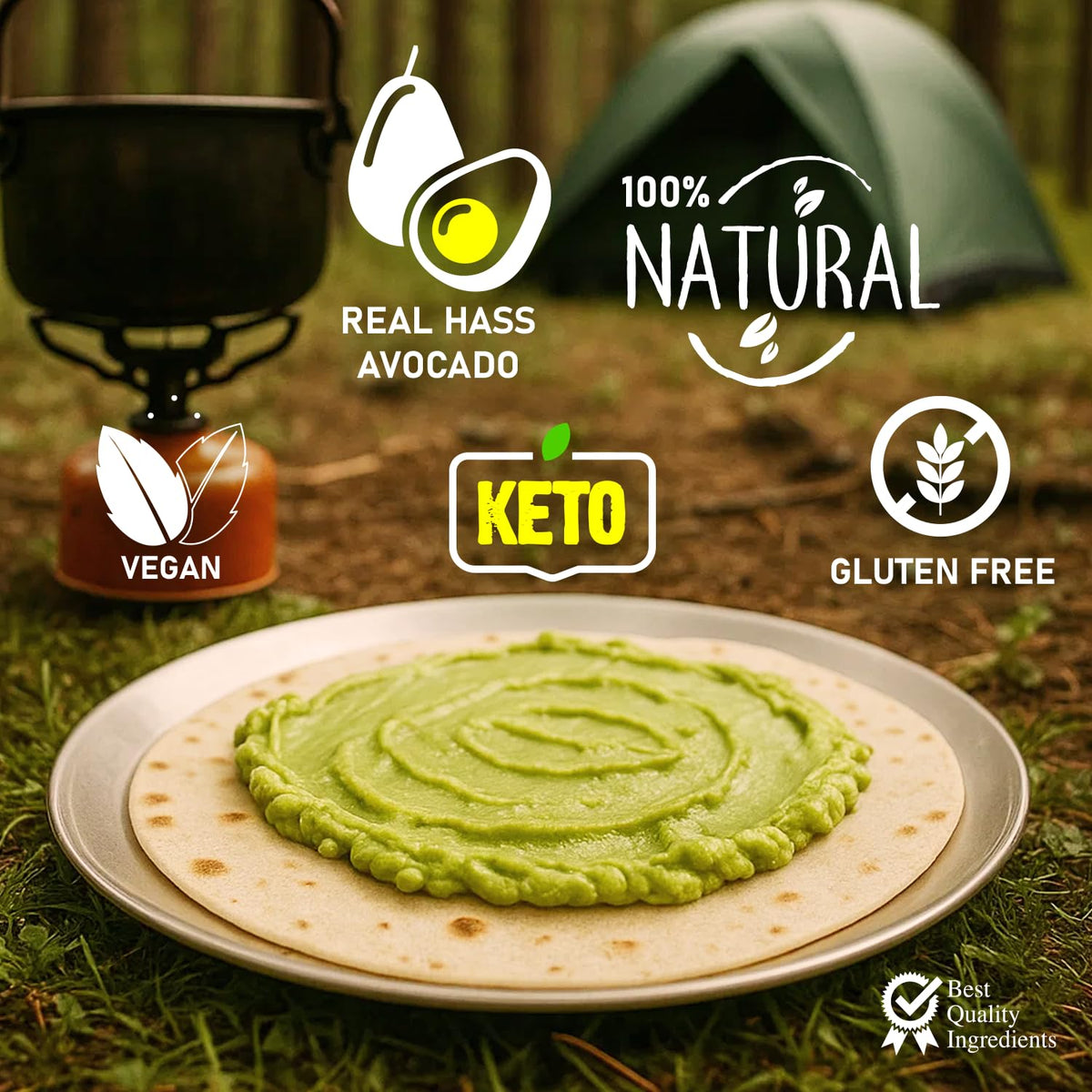 WAKS & SNACKS Guacamole Classic | 100% Hass Avocados | 2 oz Ea. | 3-Pack