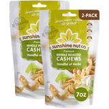 Sunshine Nut Company Whole Roasted Lightly Salted Cashews, Handful of Herbs Flavor, 2 Pack, 7 oz. Each, Gluten Free, Peanut Free and Vegan Individual