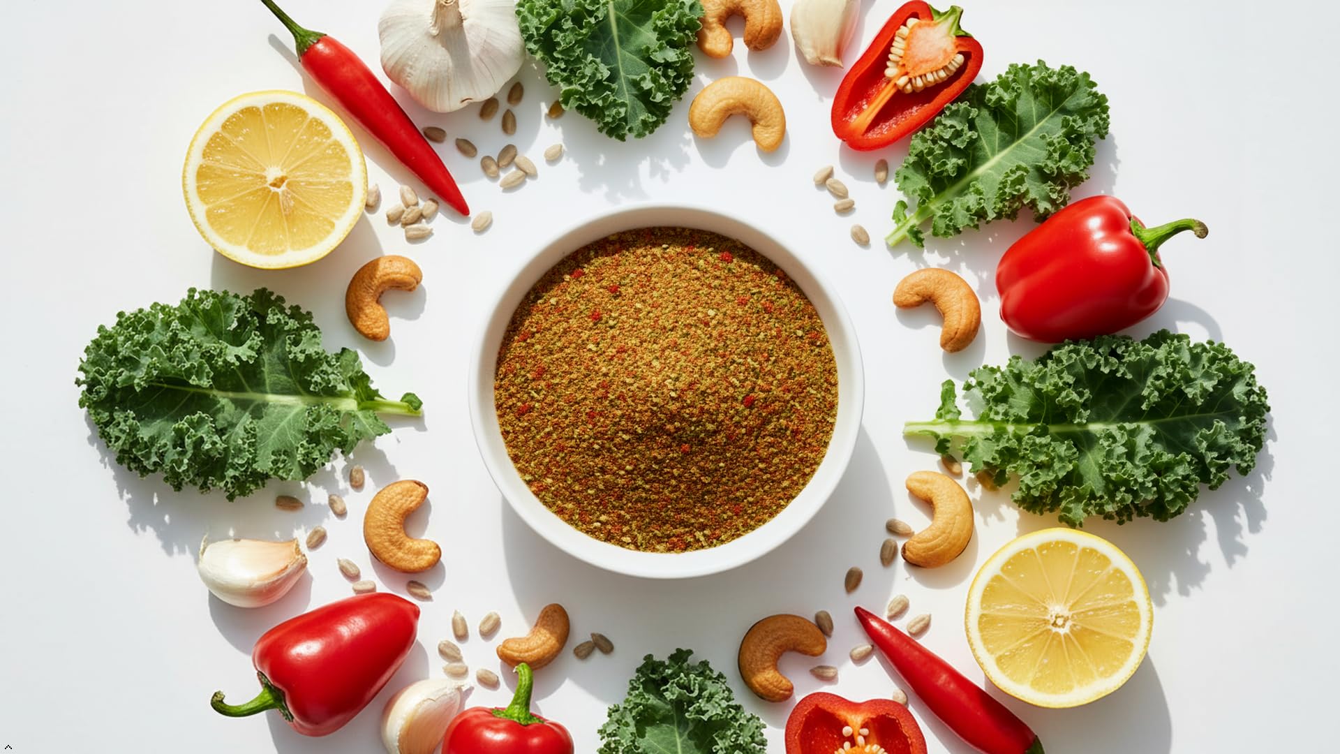 Earthy Krunchy Veggie Toppers Spicy Mix Seasoning - 2g Plant Based Protein - Vegan & Keto Friendly Nut and Seed Blend - No Maltodextrin, Low Sodium