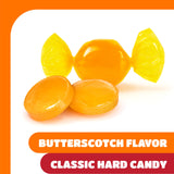 Butterscotch Hard Candy - 2 Pound Bulk Pack (About 150 Count) - Individually Wrapped Classic Butter Scotch Candies for Office Bowls - Yellow Candy