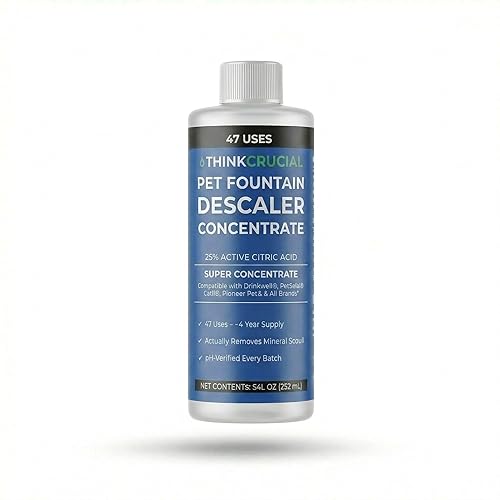 Think Crucial Pet Fountain Descaler - Drinkwell PetSafe Catit PETLIBRO - 47 Uses - 8 fl oz
