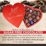 Asher's Chocolates, Sugar Free Chocolate Heart Shaped Assortment, Diabetic Friendly Chocolate, Small Batches of Kosher Chocolate, Giftable Design