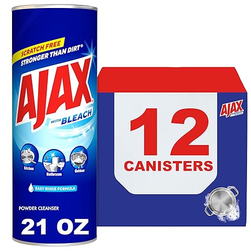 Ajax Powder Cleanser with Bleach - 21 ounce (Pack of 12)
